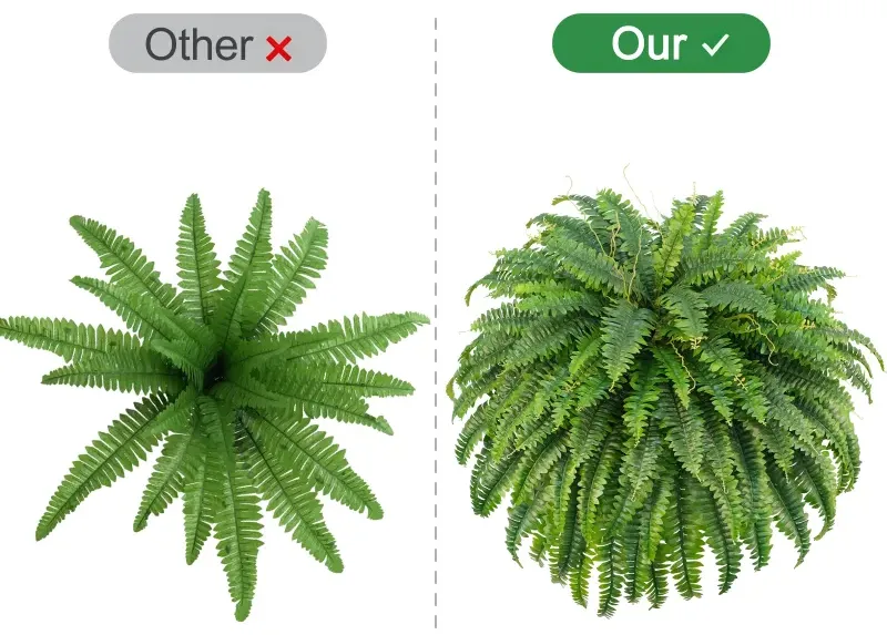🎁Hot Sale 49% OFF🔥Oversized Pre-Lit Artificial Boston Ferns - No watering, No fading